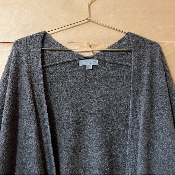 Barefoot Dreams | CozyChic Lite Ribbed Edge Cardi Cardigan Sweater Size M - Picture 3 of 11